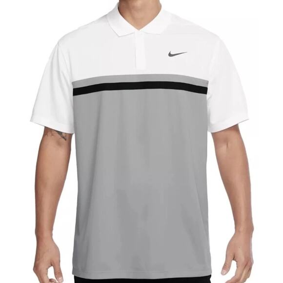 NWT Nike Dri-FIT Victory Men's Colorblock Black White Size 3XL - Picture 1 of 8